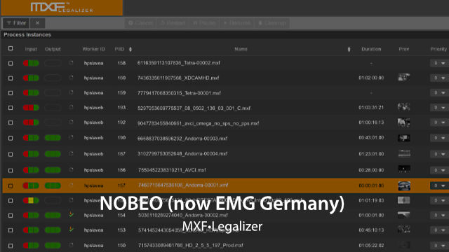 Nobeo (jetzt EMG Germany) verifiziert Produktionskopien mit Cube-Tecs MXF Legalizer