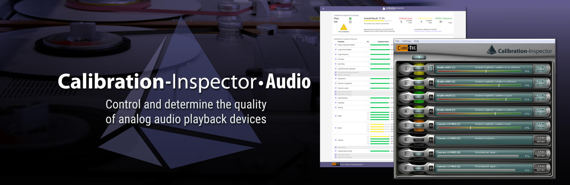 Calibration-Inspector&bull;Audio Banner